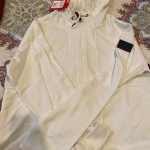 Helly Hansen Zipper Hooded White Sweatshirt